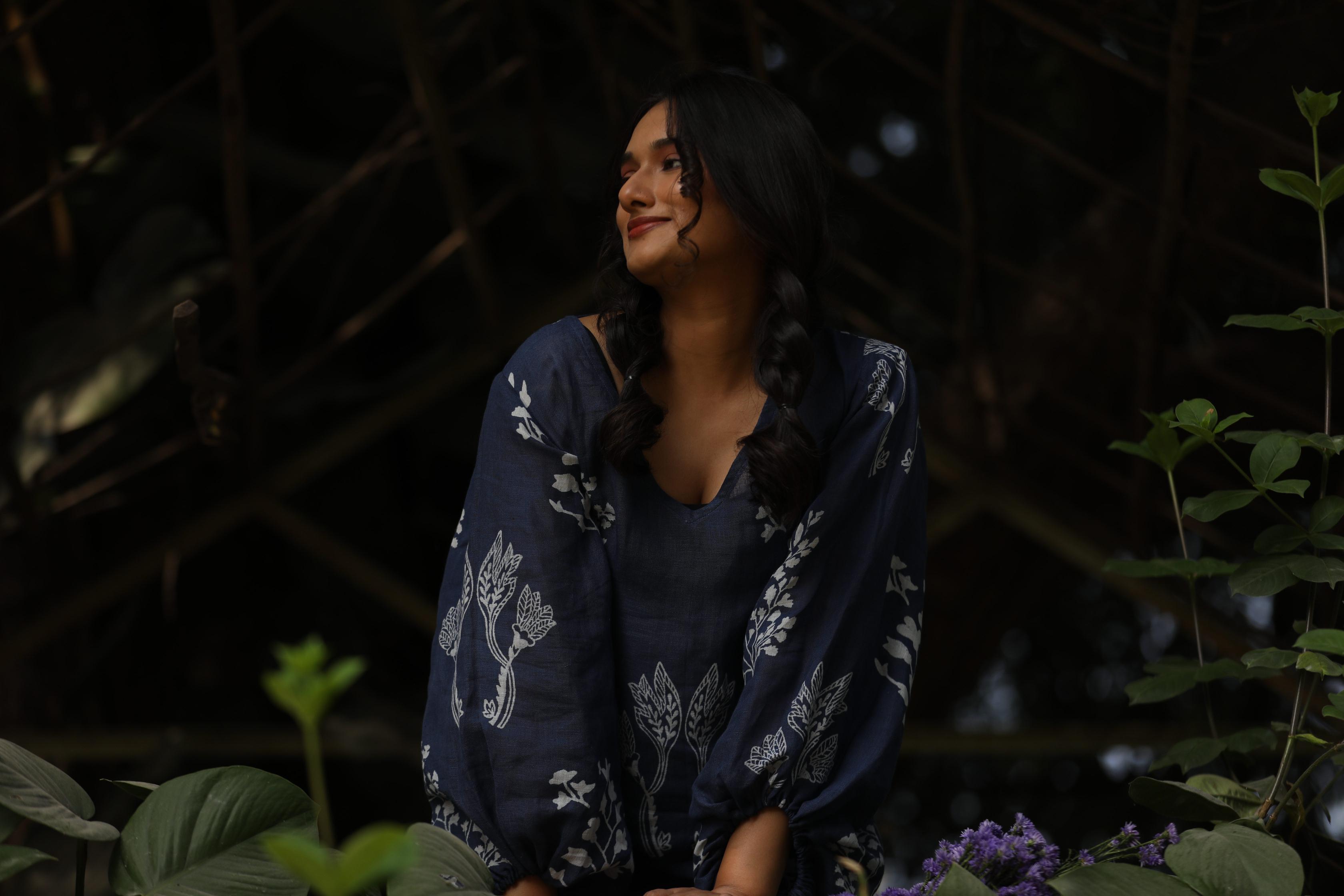 Indigo Dreams - Linen Summer Top