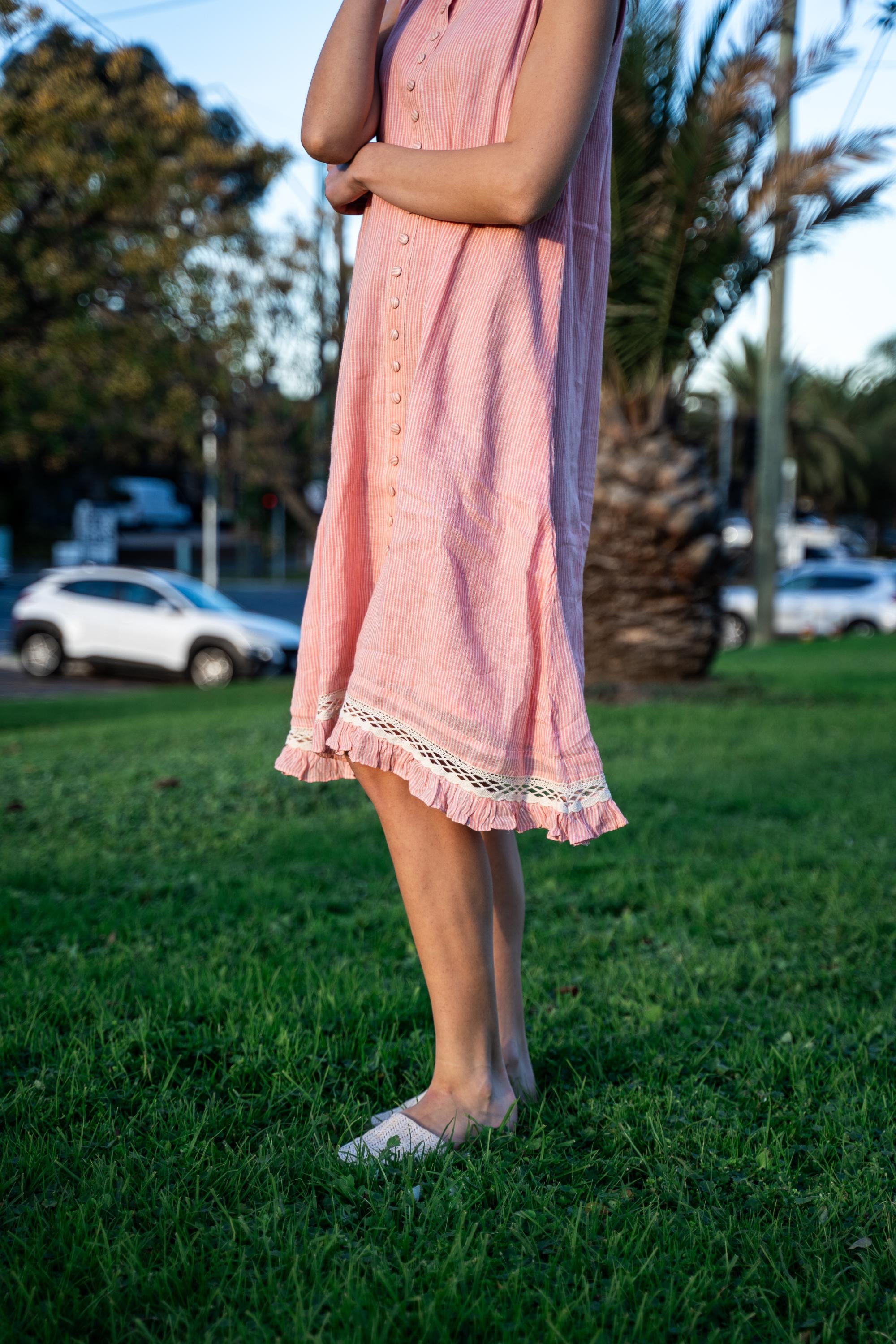 Candy Stripes - Linen Summer Dress