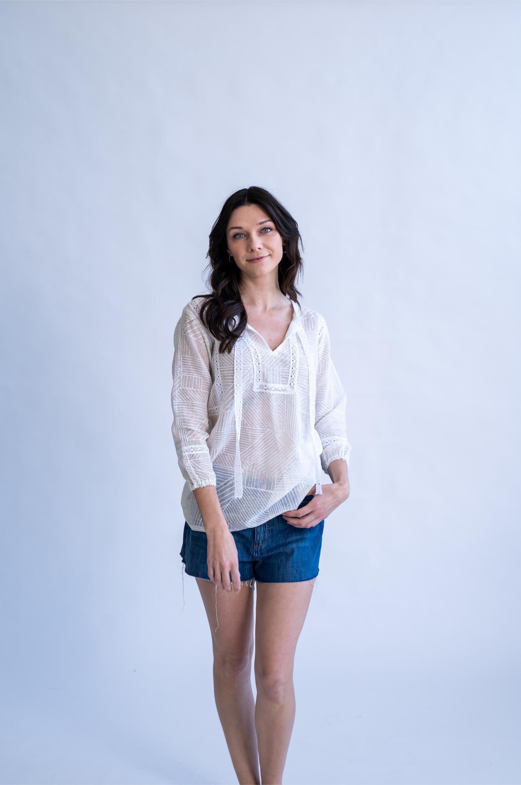 White Whispers - Linen Summer Top