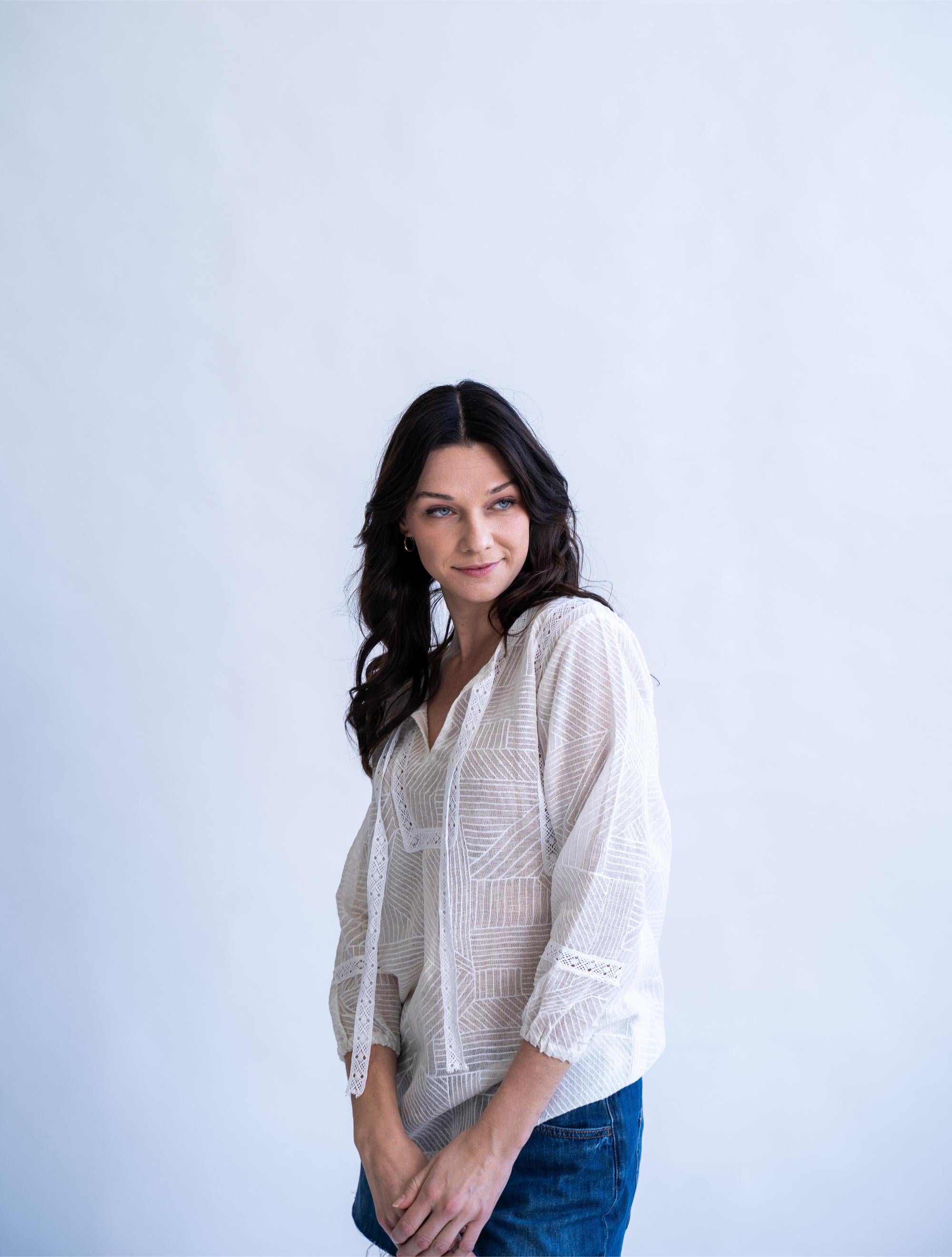 White Whispers - Linen Summer Top