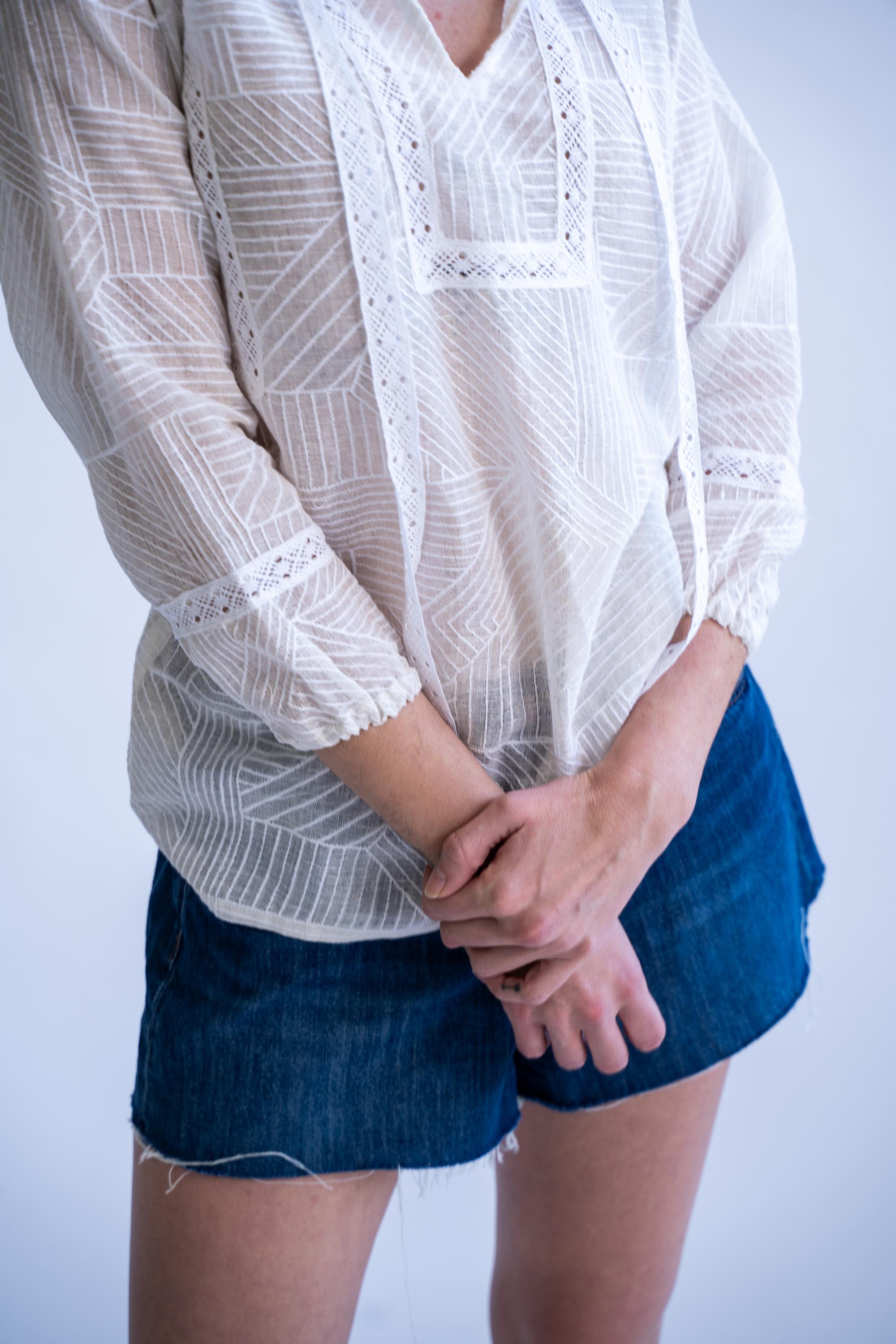 White Whispers - Linen Summer Top