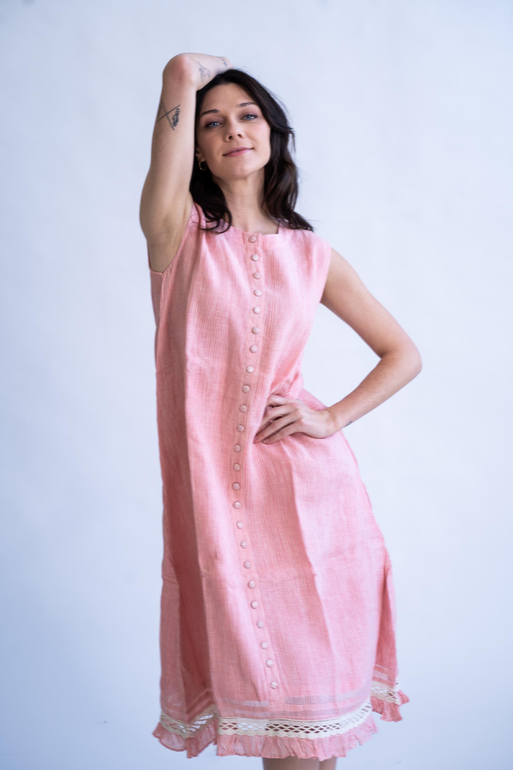 Candy Stripes - Linen Summer Dress