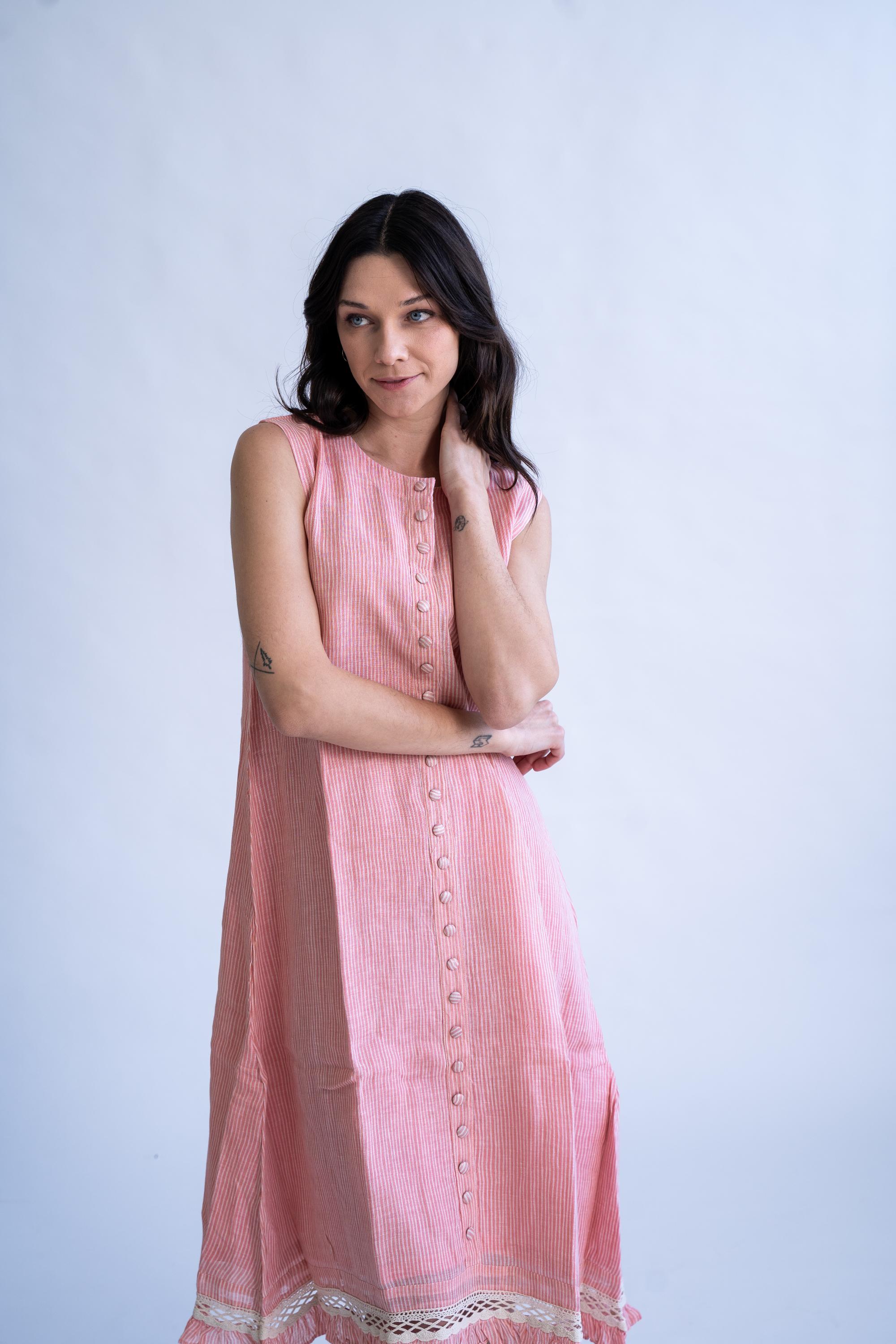 Candy Stripes - Linen Summer Dress