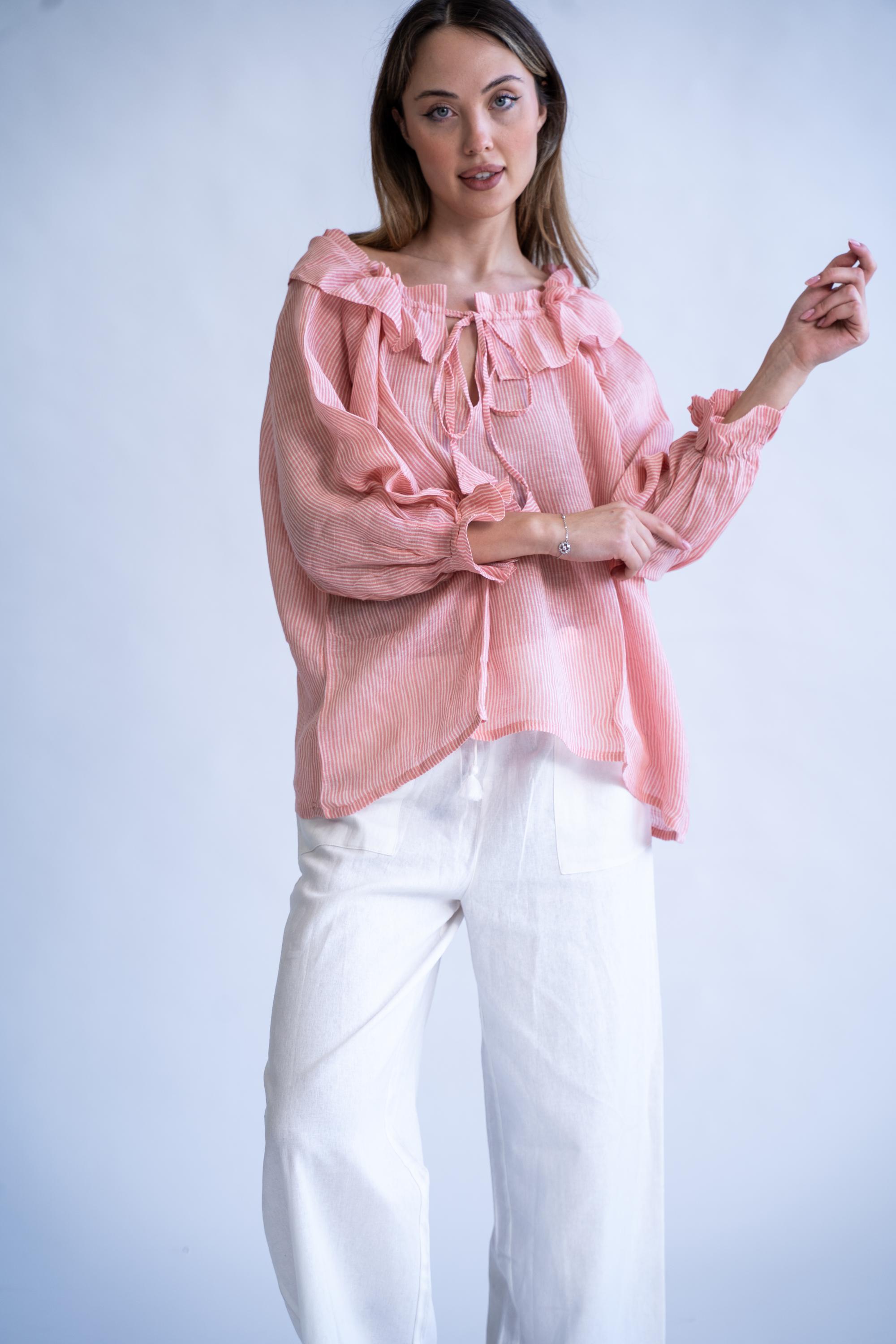 Candy Stripes - Linen Summer Top
