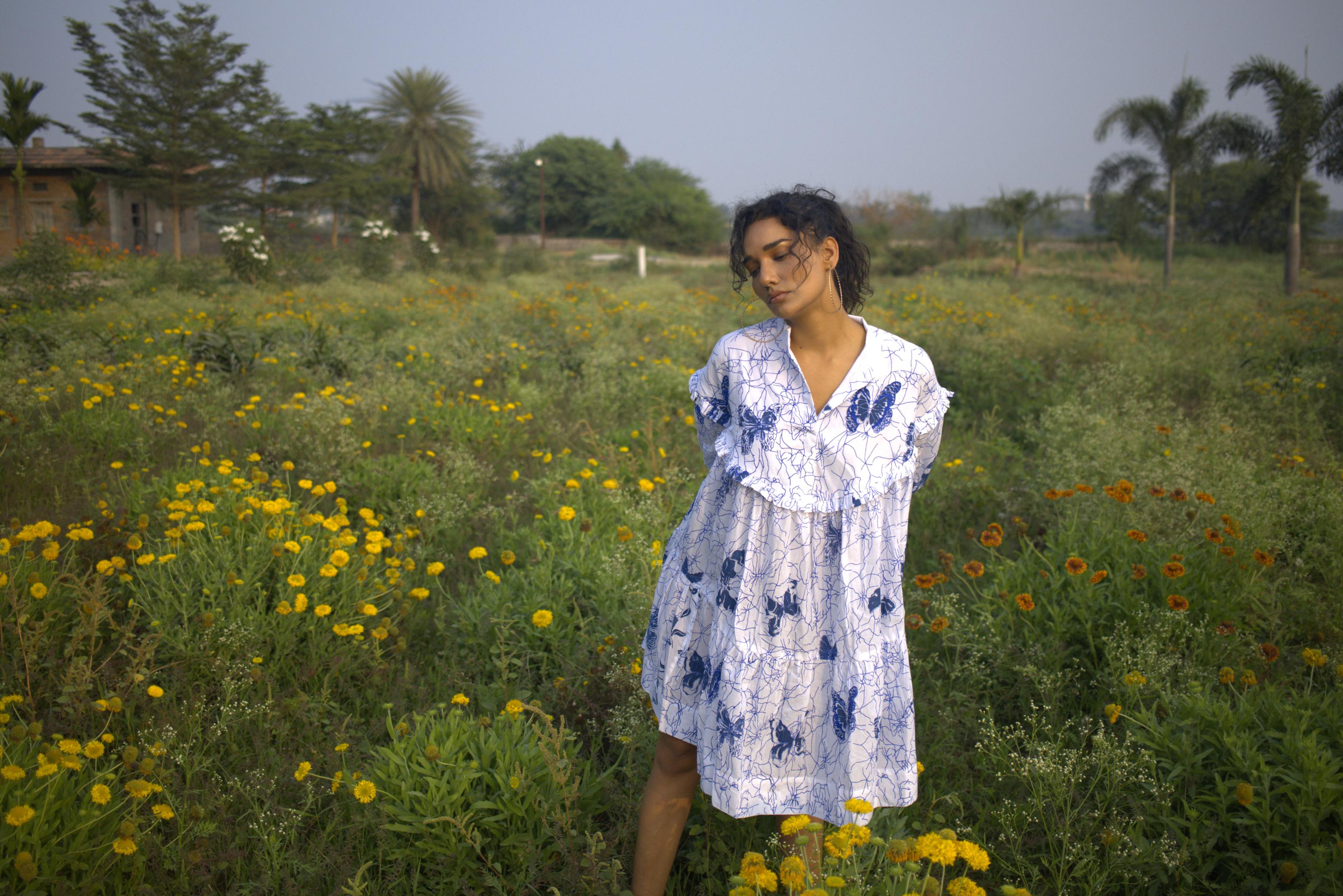 Butterfly - 100% Cotton Oversized Dress